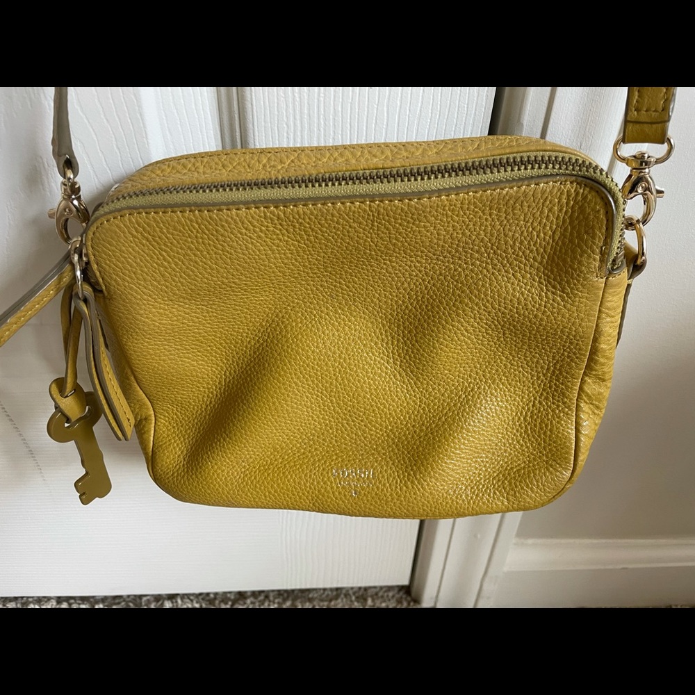 Fossil leather crossbody bag